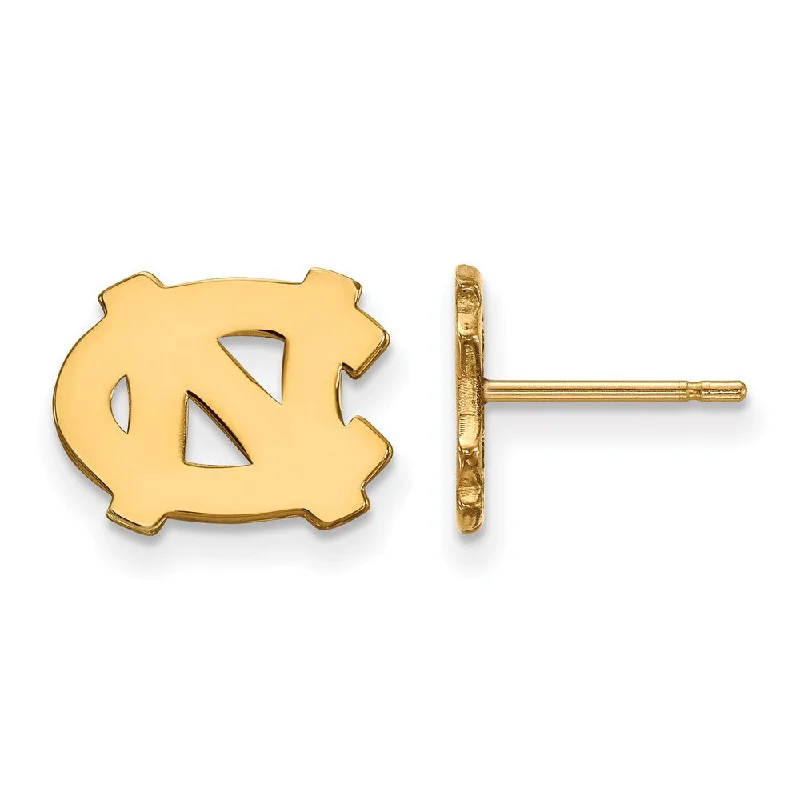 Women’s fashion earrings-10k Yellow Gold U of North Carolina XS (Tiny) Post Earrings