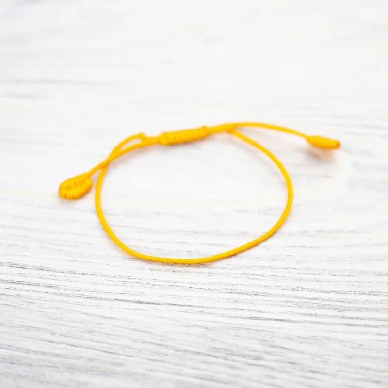 Women’s engraved bangle-Yellow String Bracelet