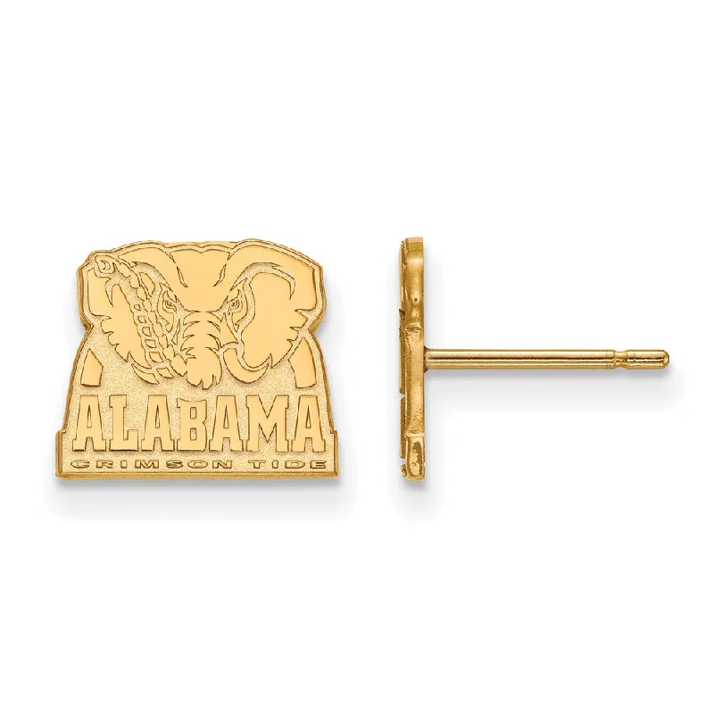 Women’s statement stud earrings-10k Yellow Gold University of Alabama XS (Tiny) Logo Post Earrings