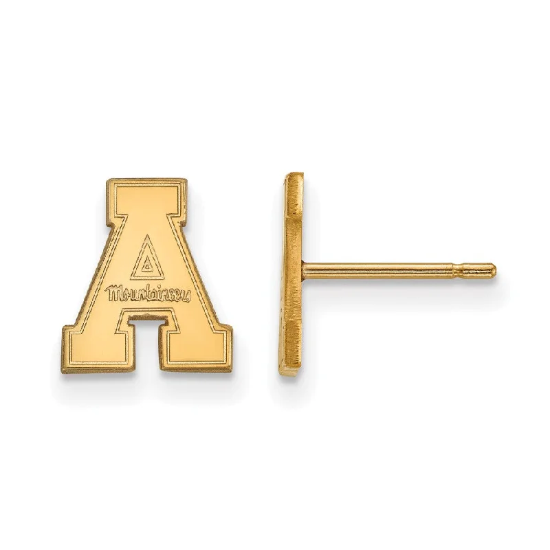 Women’s multi-colored earrings-10k Yellow Gold Appalachian State XS (Tiny) Post Earrings