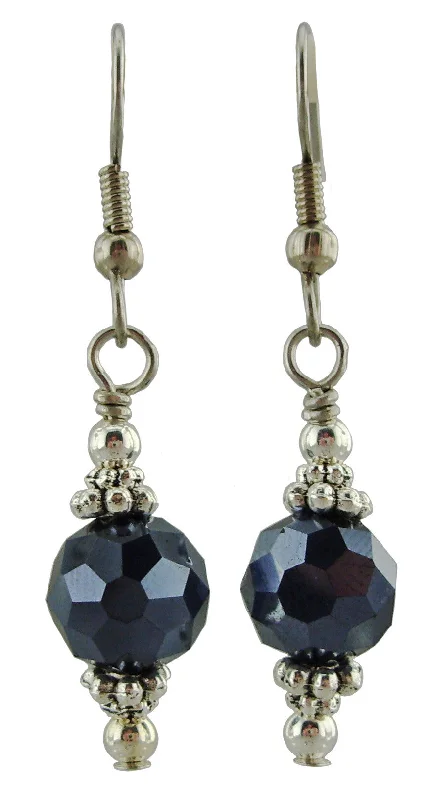 Women’s pearl drop earrings-Hematite Sparkle Earrings