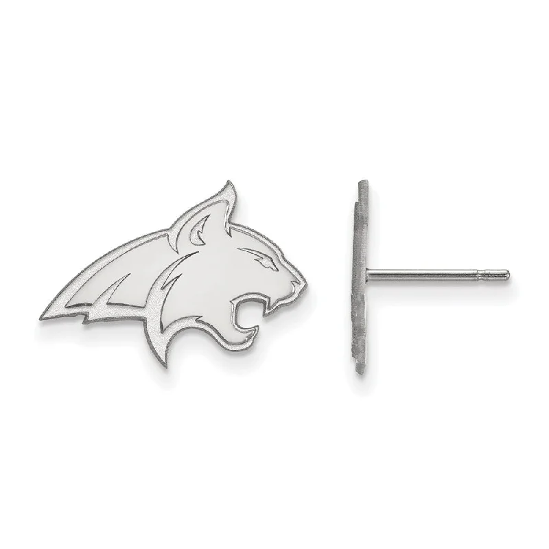 Women’s fashion-forward earrings-Sterling Silver Montana State University Small Post Earrings