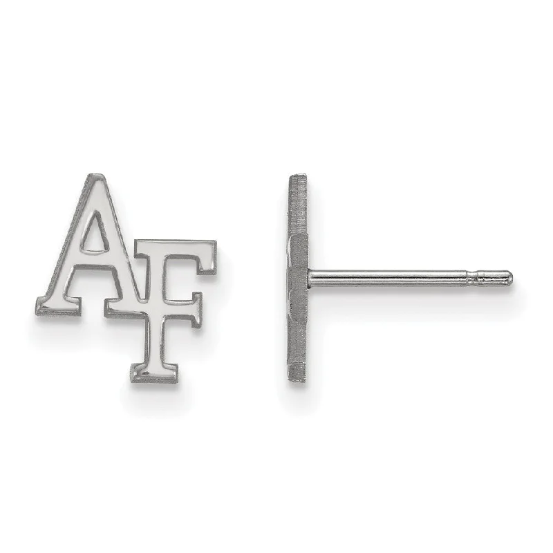 Women’s stylish earrings-14k White Gold Air force Academy XS (Tiny) Post Earrings