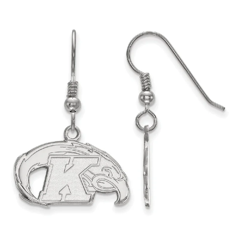 Women’s wedding earrings-Sterling Silver Kent State University Small Dangle Earrings