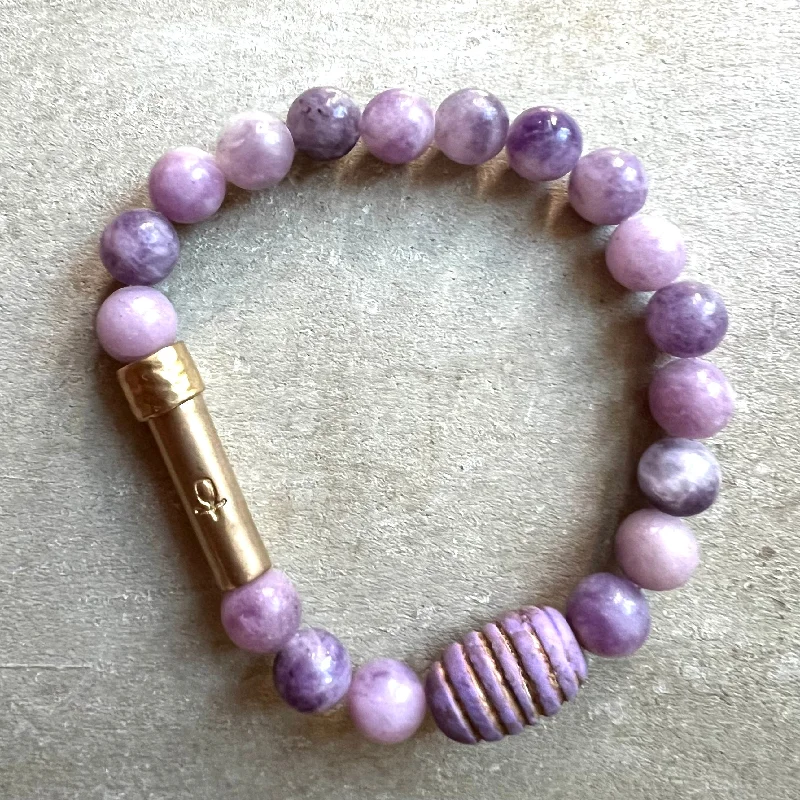 Women’s casual bangles-Lilac Love Wish Bracelet