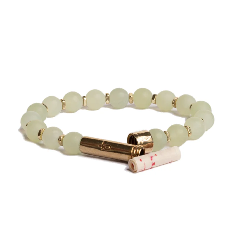 Women’s fashionable bracelet-Matte Light Jade Shine Intention Bracelet