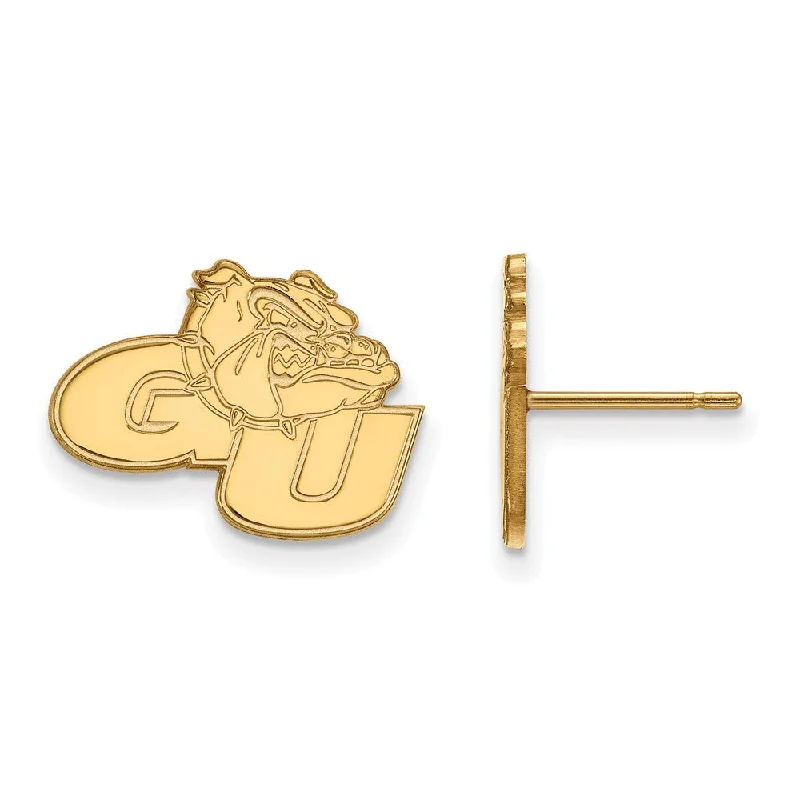 Women’s stud earrings-14k Yellow Gold Gonzaga University Small Post Earrings