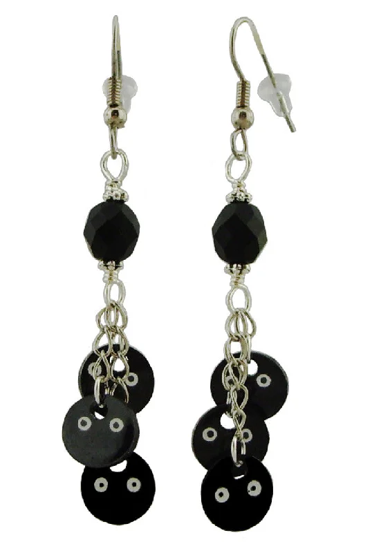 Women’s square earrings-Soot Ball Earrings