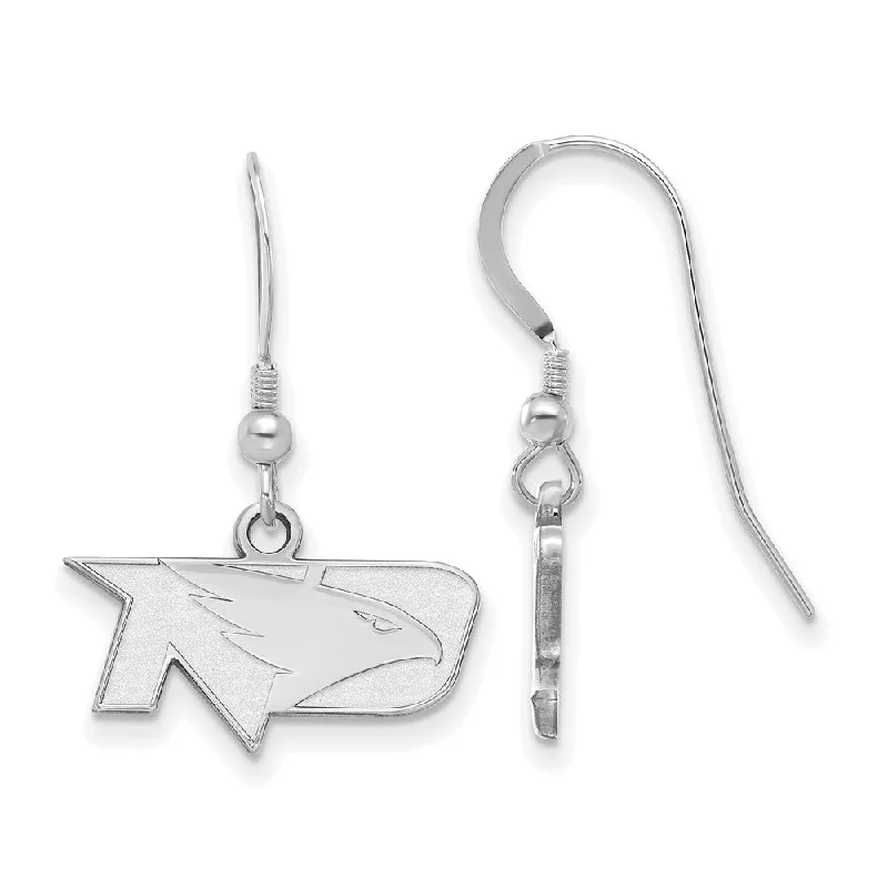 Women’s fashion-forward earrings-Sterling Silver Univ. of North Dakota XS (Tiny) Dangle Earrings