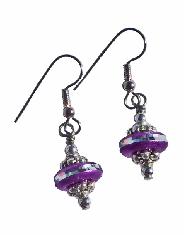 Women’s ear climbers-Purple Dazzle Earrings