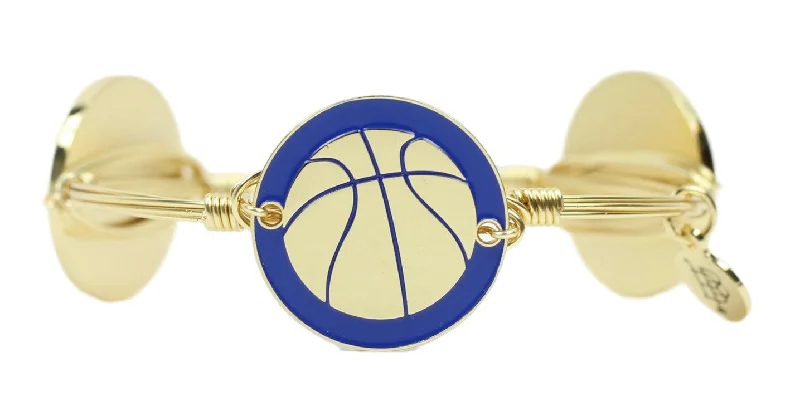 Women’s friendship bracelet-The Basketball Bangle Bracelet - Blue