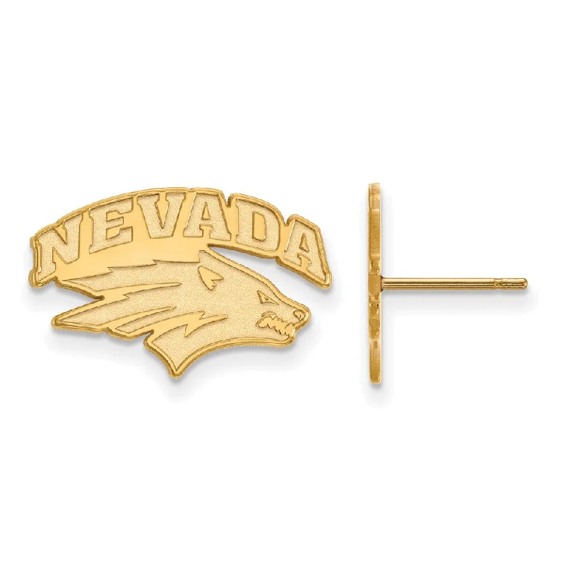 Women’s anniversary earrings-14k Yellow Gold University of Nevada Small Post Earrings