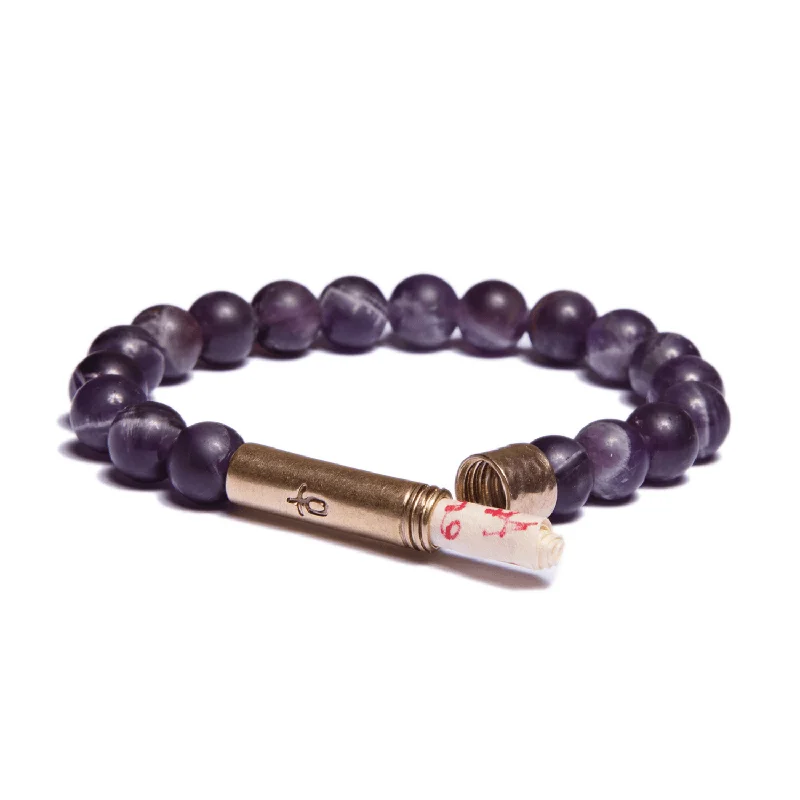 Women’s wedding bracelet-Matte Amethyst Intention Bracelet