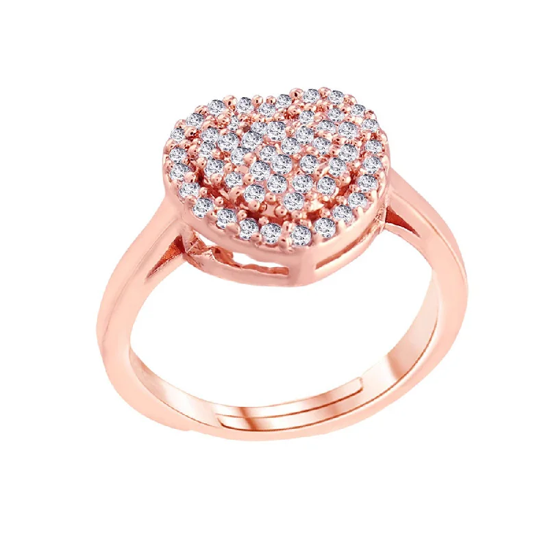 Women’s luxury gemstone ring-Etnico Rose Gold-Plated Adjustable Ring (Women) - FL189RG