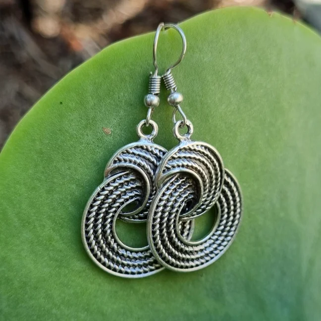 Women’s hoop and drop earrings-Anatolian Boho Earrings - "Bella"