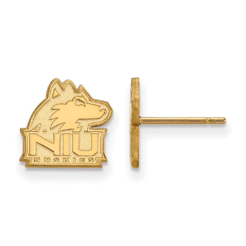 Women’s statement earrings-10k Yellow Gold Northern Illinois University XS (Tiny) Post Earrings