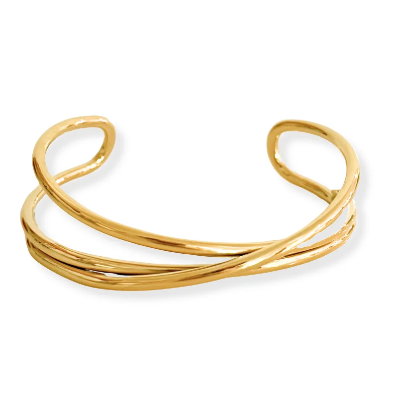 Women’s elegant cuff bracelet-Intertwined Cuff Bracelet