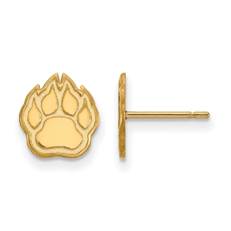 Women’s birthstone stud earrings-14k Gold Plated Silver Northern Illinois University Post Earrings