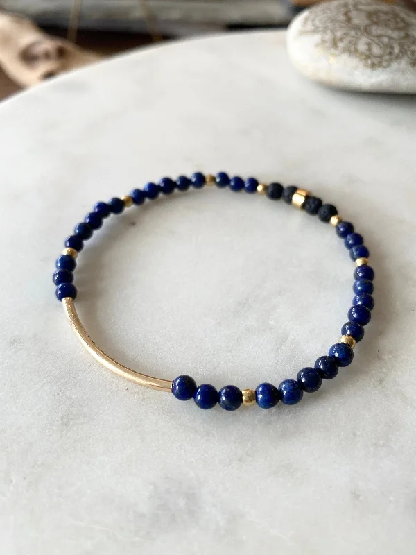 Women’s stacked bangles-WISDOM + TRUTH - HOLSTON RIVER NO. 2 LAPIS BRACELET