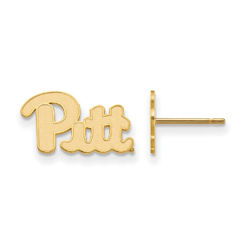 Women’s simple stud earrings-14k Yellow Gold University of Pittsburgh XS (Tiny) Post Earrings