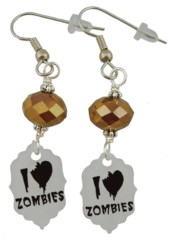 Women’s elegant earrings-I Heart Zombies Earrings