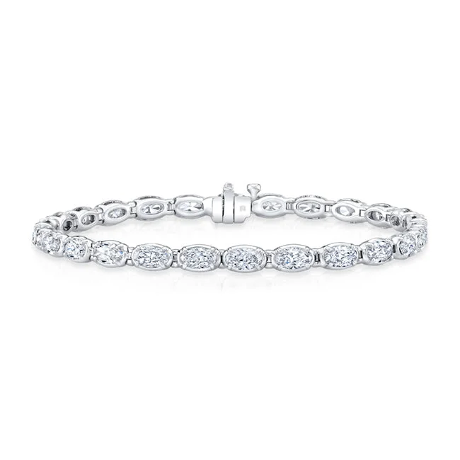 Women’s antique bracelet-Moval Diamond Tennis Bracelet