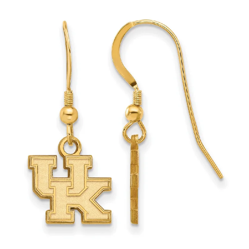 Women’s infinity earrings-14k Gold Plated Silver Univ. of Kentucky XS (Tiny) Dangle Earrings