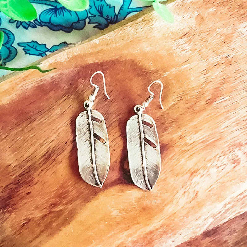 Women’s flower earrings-Anatolian Boho Earrings - "Leaf"