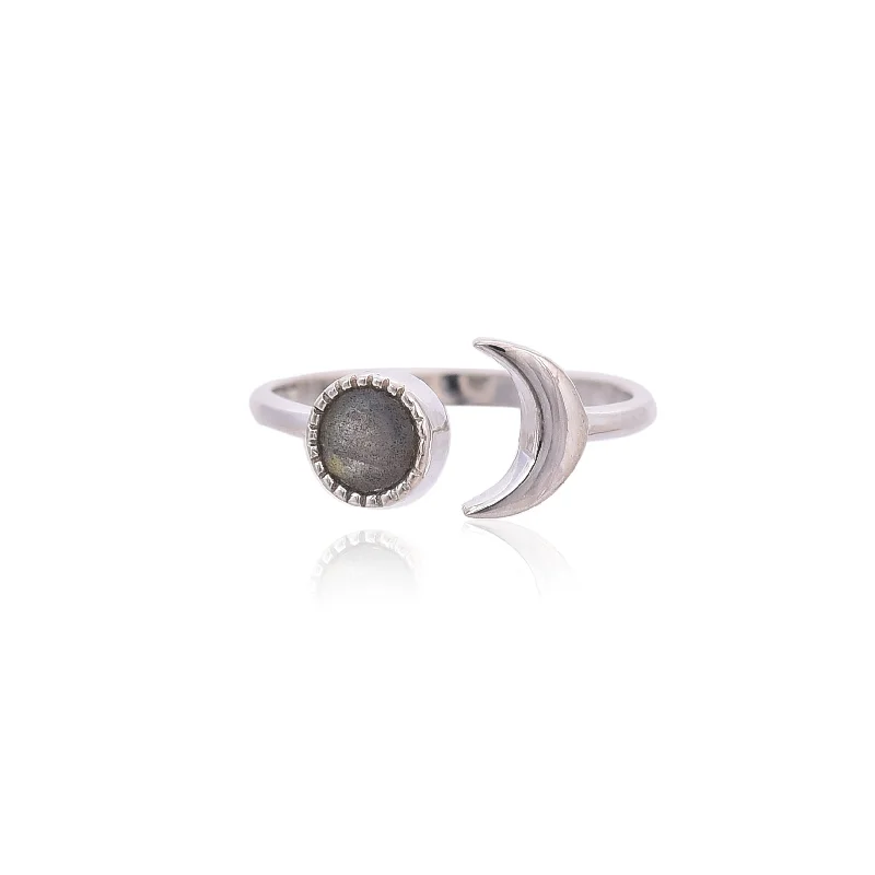 Women’s stacking rings set-Silver Mountain 925 Sterling Silver Labradorite Ring