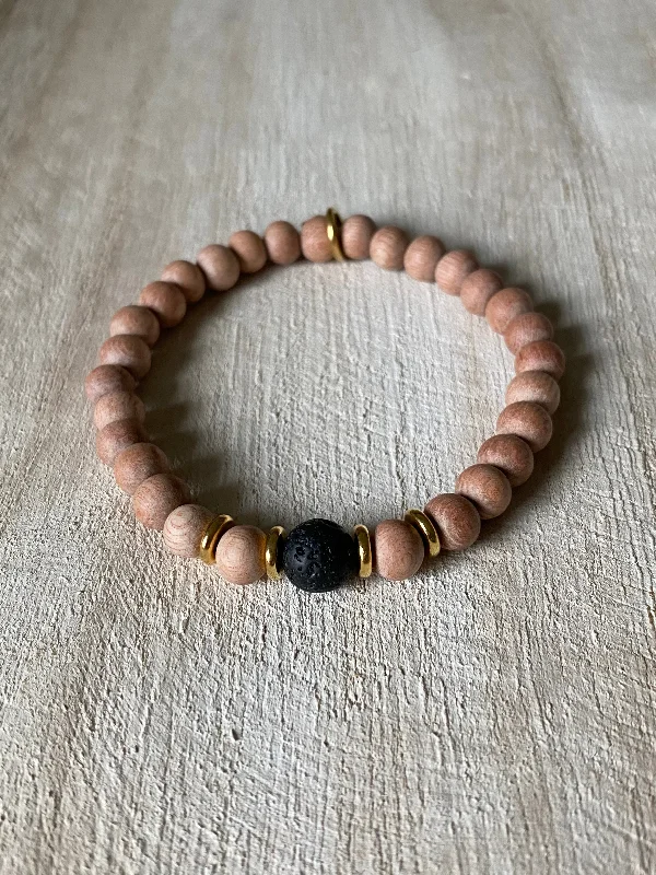 Women’s elegant bracelet-STRENGTH + COMPASSION | OIL DIFFUSER BRACELET