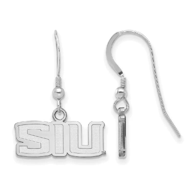 Women’s triangle earrings-Sterling Silver Southern Illinois University XS (Tiny) Dangle Earrings