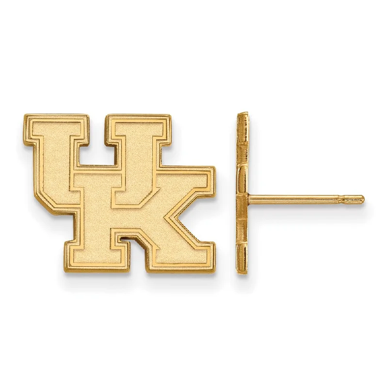 Women’s ear jackets-14k Gold Plated Silver University of Kentucky SM Post Earrings