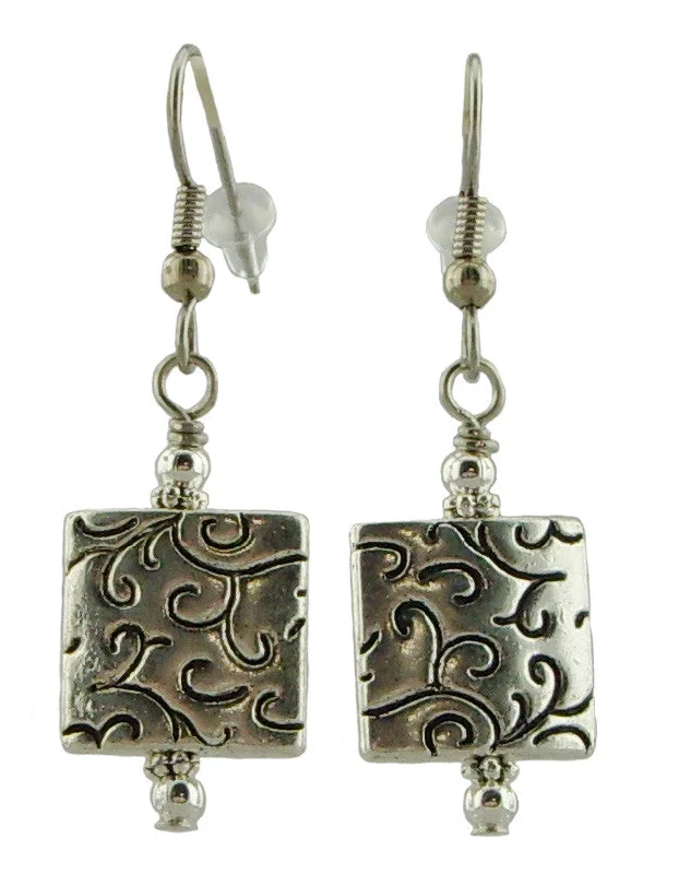 Women’s ear jackets-It's Hip To Be Square Earrings