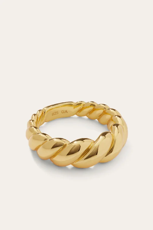 Women’s statement ring-Speira Icon gold vermeil ring