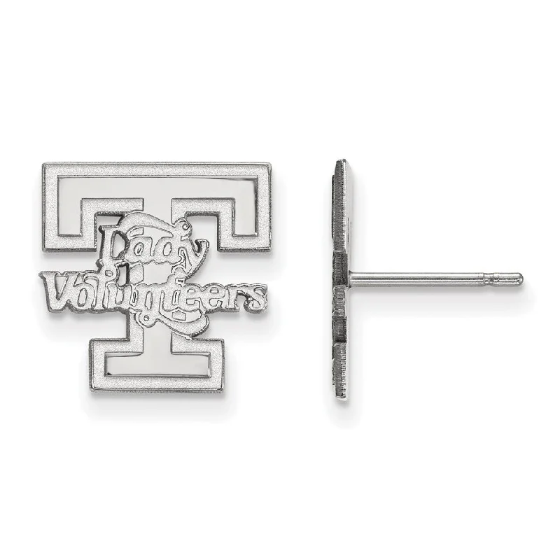 Women’s elegant earrings-10k White Gold University of Tennessee Small Post Earrings