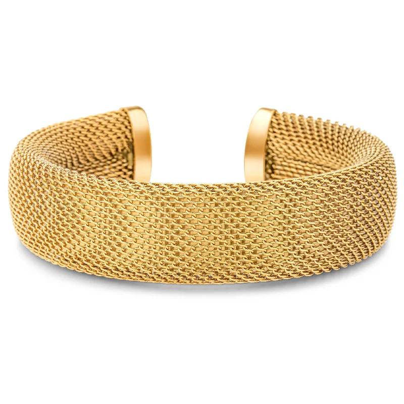 Women’s braided bracelet-Marley Mesh Cuff Bracelet