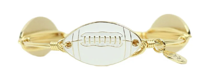 Women’s bohemian bracelet-The Football Bangle Bracelet - White