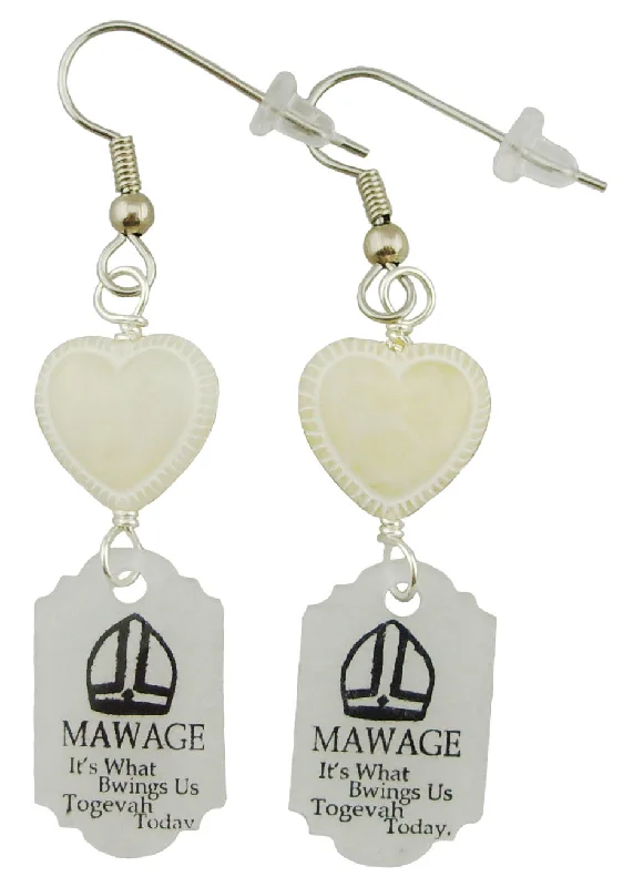 Women’s cute earrings-Mawage:  Princess Bride Inspired Earrings