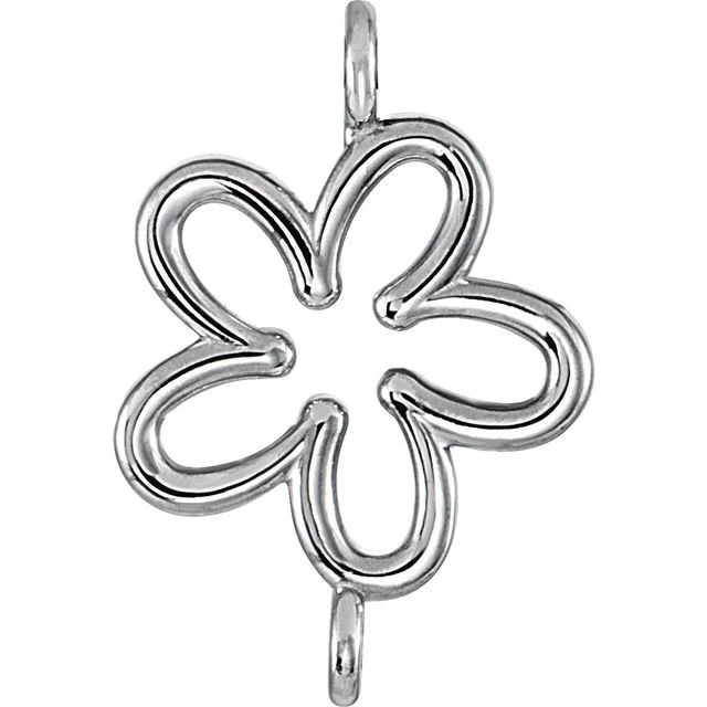 Women’s delicate bracelet-Sterling Silver Permanent Jewelry Flower Bracelet Charm by Stuller