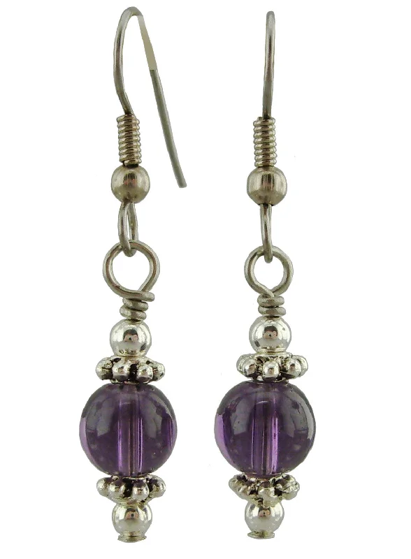 Women’s multi-colored earrings-Purple Drop Earrings