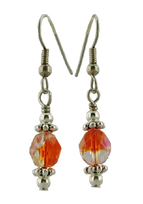 Women’s vintage-inspired earrings-Orange Drop Earrings