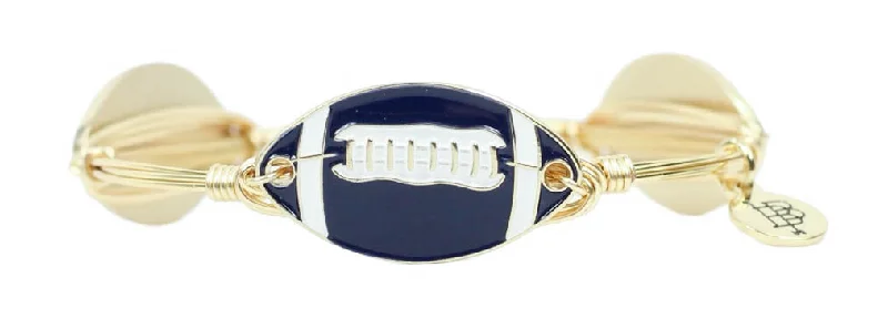 Women’s slim bracelet-The Football Bangle Bracelet - Navy