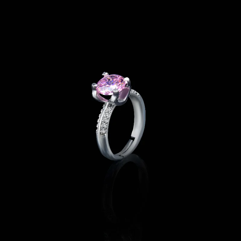 Women’s art deco ring-Nipura Pincess Solitaire Periwinkle Ring