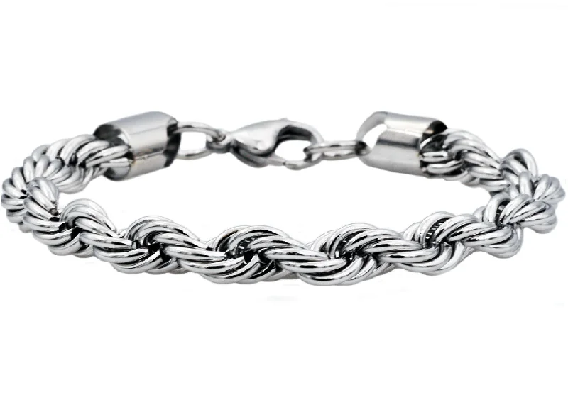 Women’s trendy bracelet-Mens Stainless Steel Rope Chain Bracelet