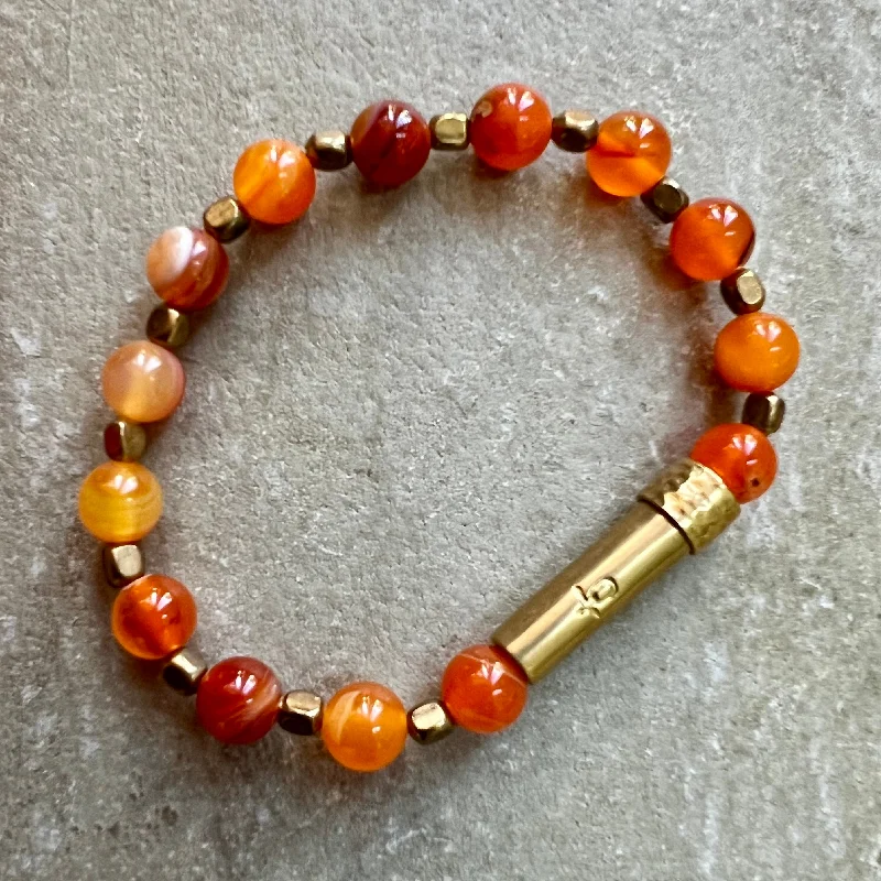 Women’s luxury gold bracelet-Pumpkin Pie Wish Bracelet