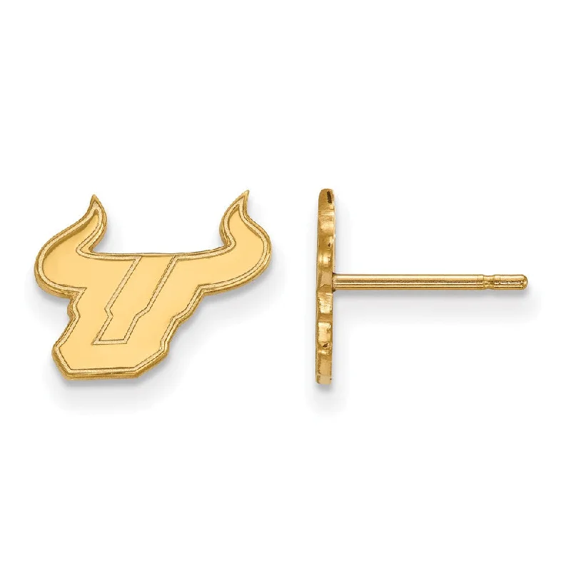 Women’s diamond stud earrings-14k Yellow Gold Univ. of South Florida XS (Tiny) Post Earrings