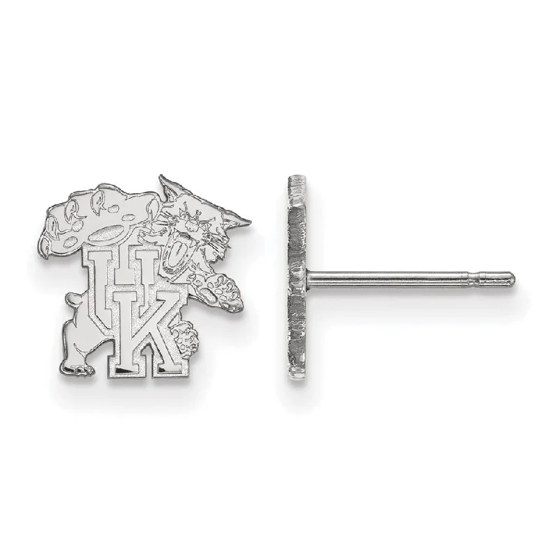 Women’s stylish earrings-14k White Gold University of Kentucky XS (Tiny) Post Earrings