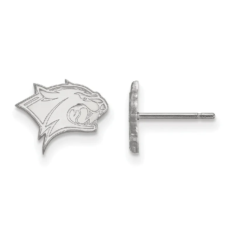 Women’s retro earrings-14k White Gold Univ. of New Hampshire XS (Tiny) Post Earrings