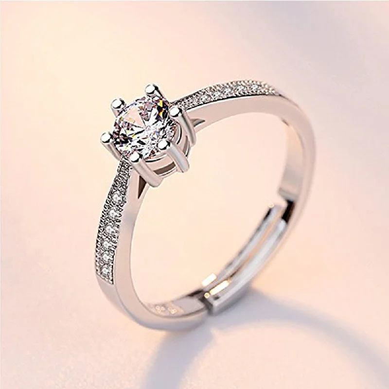 Women’s personalized ring-Mahi Valentine Gift Proposal Delicate and Trendy Adjustable Finger Ring with Crystal for Women (FR1103202R)