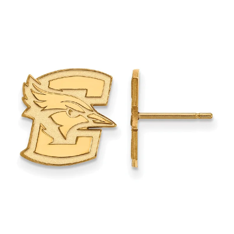 Women’s simple stud earrings-14k Gold Plated Silver Creighton University Small Post Earrings